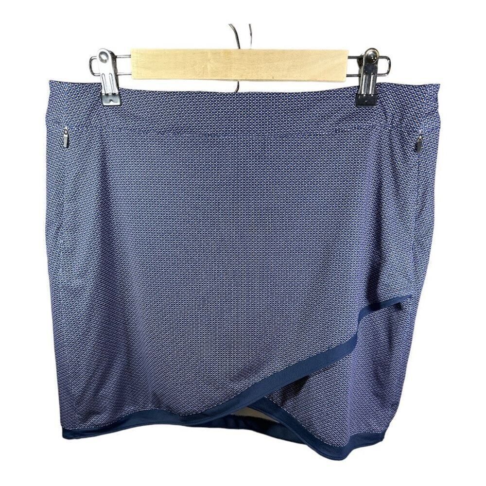 PETER MILLAR Women’s UPF 50+ Laura Wrap Athletic Skirt/Skort Blue Size Large